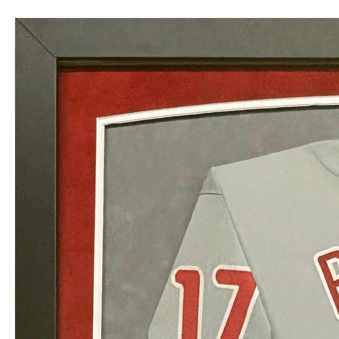 Scott Rolen Signed Philadelphia Grey Custom Suede Matte Framed Baseball Jersey (Beckett)